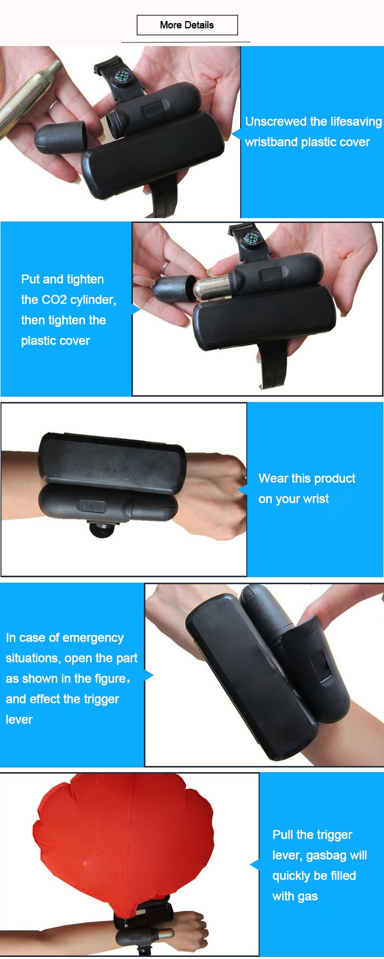 New Style Prevent Drowning Rescue Wristband Lifesaving